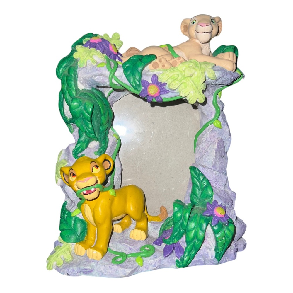 1995 Rare Disney The Lion King "Simba & Nala"  3D Resin Picture Photo Frame